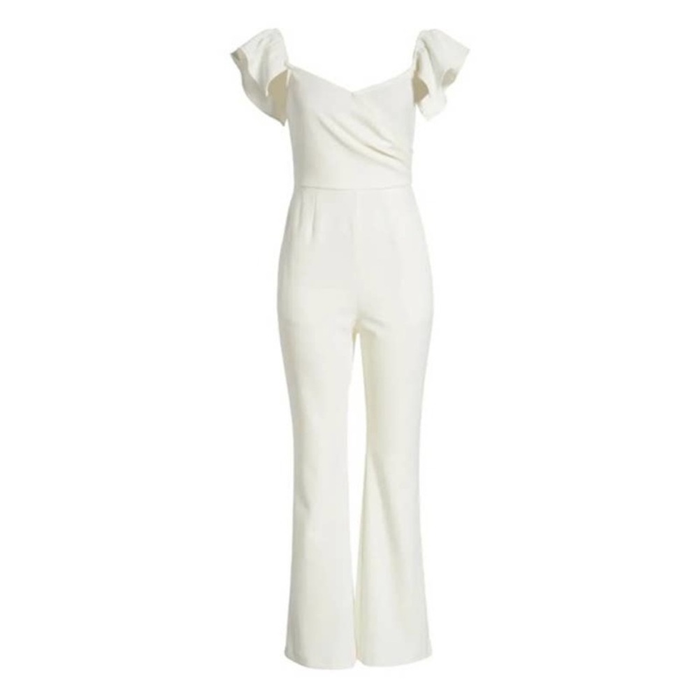 Chelsea 28 size L white off the shoulder jumper with pockets - Picture 3 of 5